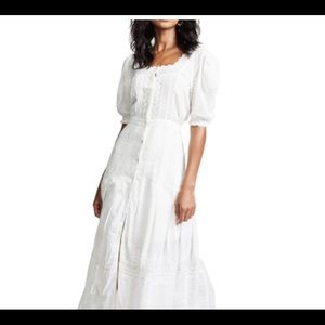 LoveShackFancy ivory maxi dress size xs
